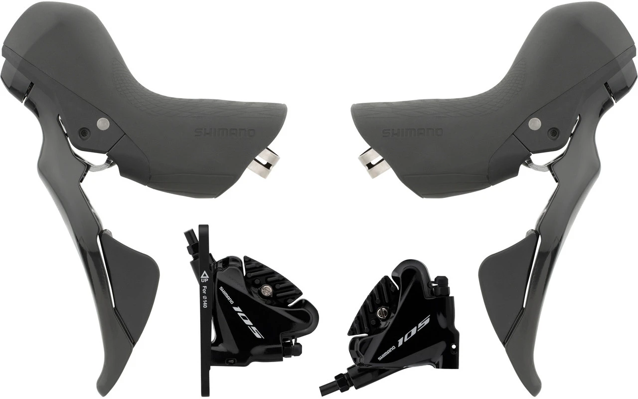 Shimano 105 V+h Set BR-R7070 + ST-R7025 Scheibenbremse 1 Shimano 105 V+h Set BR-R7070 + ST-R7025 Scheibenbremse